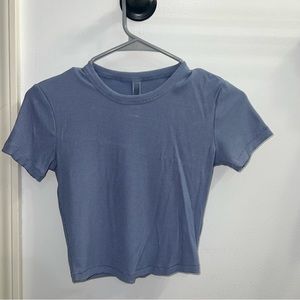 Ribbed Skims Crop Top Tee Soft Lounge Slate
